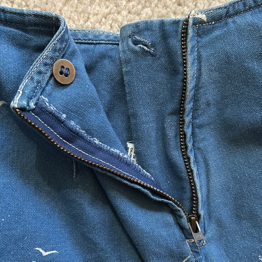 VTG Liz Claiborne Tropical Denim Skirt 2 Petite - Picture 9 of 11